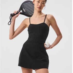 Alosoft Courtside Tennis Dress - Black